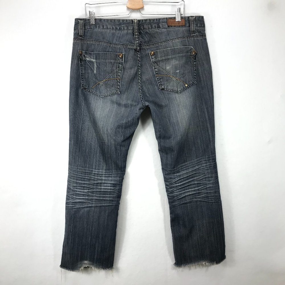 Tokyo Five Jeans Mens 36x32 Jitsu Regular Fit Mid Wash Straight Leg Raw Hem